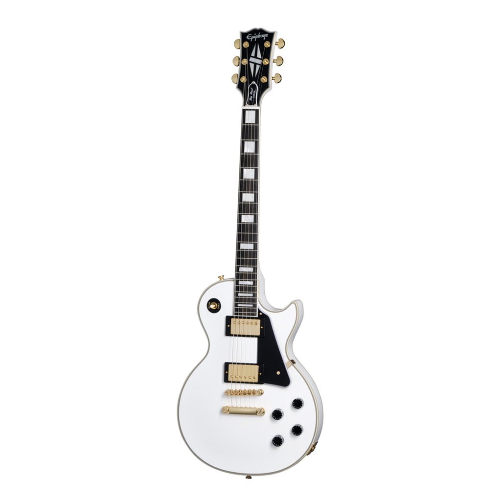 Epiphone Les Paul Custom Alpine White with Hardcase Electric Guitars Sky Music