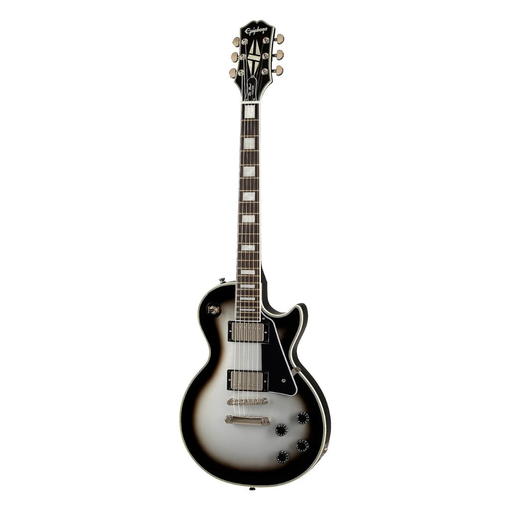 Epiphone Les Paul Custom Electric Guitar - Silverburst Electric Guitars Sky Music