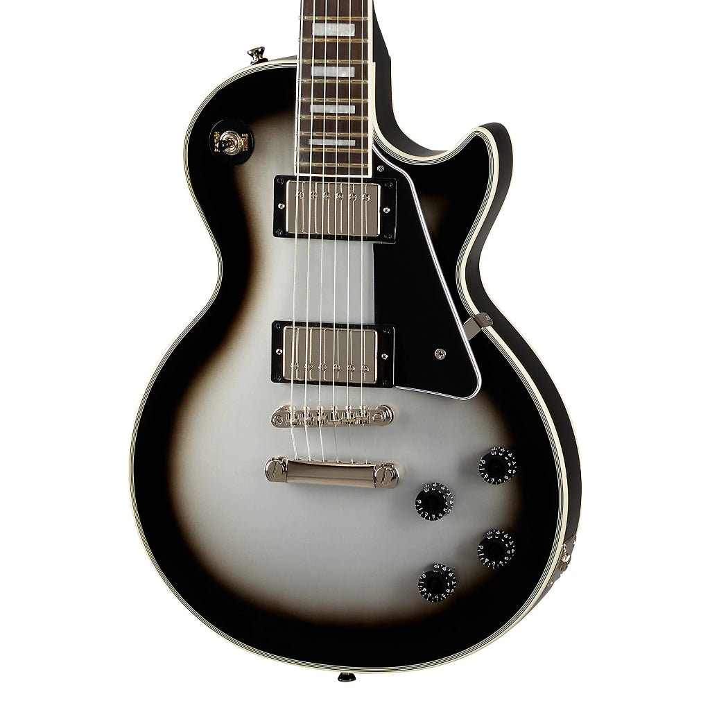Epiphone Les Paul Custom Electric Guitar - Silverburst Electric Guitars Sky Music