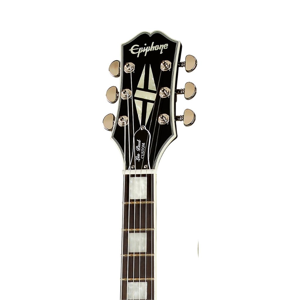 Epiphone Les Paul Custom Electric Guitar - Silverburst Electric Guitars Sky Music