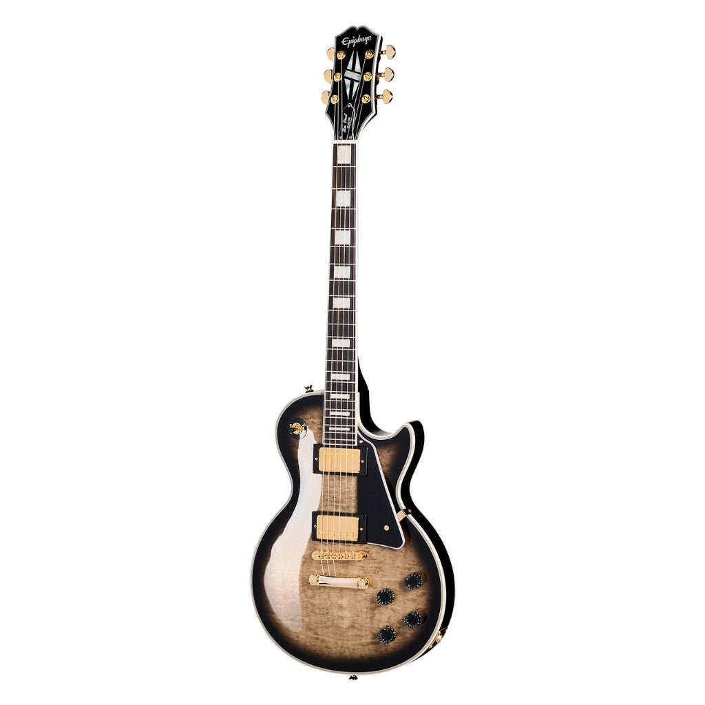 Epiphone Les Paul Custom Quilt Electric Guitar - Cobra Burst Electric Guitars Sky Music