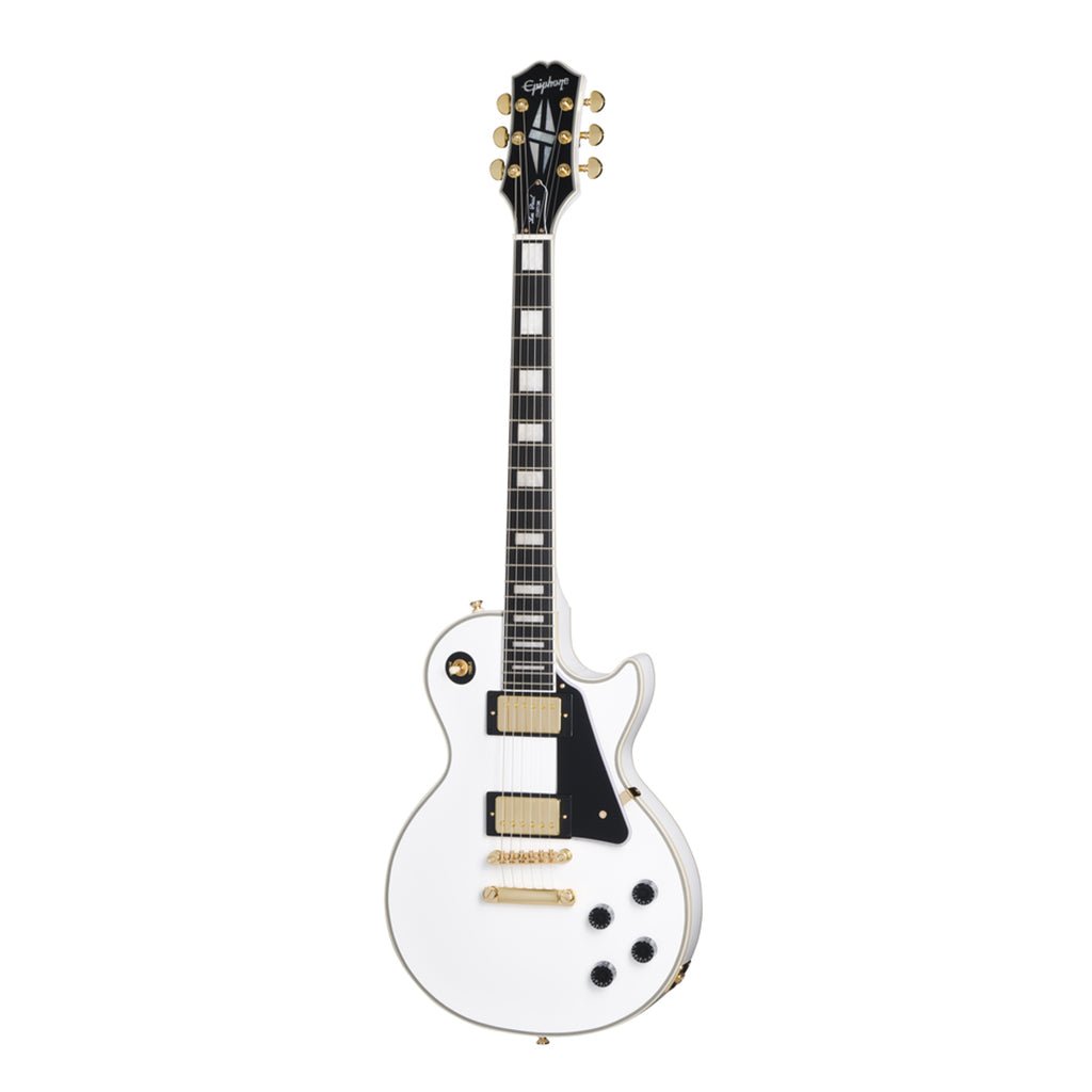 Epiphone Les Paul Custom with Premium Gig Bag - Alpine White Electric Guitars Sky Music