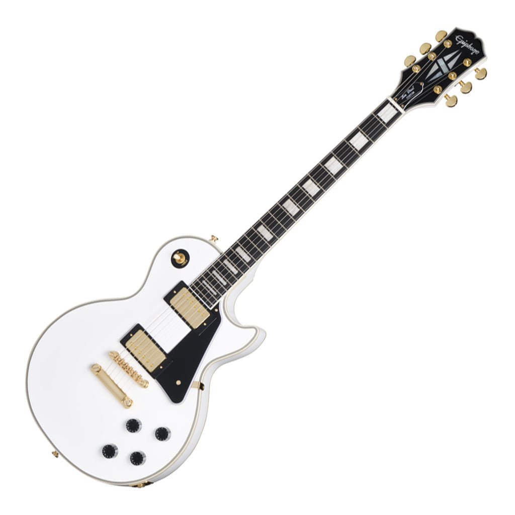 Epiphone Les Paul Custom with Premium Gig Bag - Alpine White Electric Guitars Sky Music