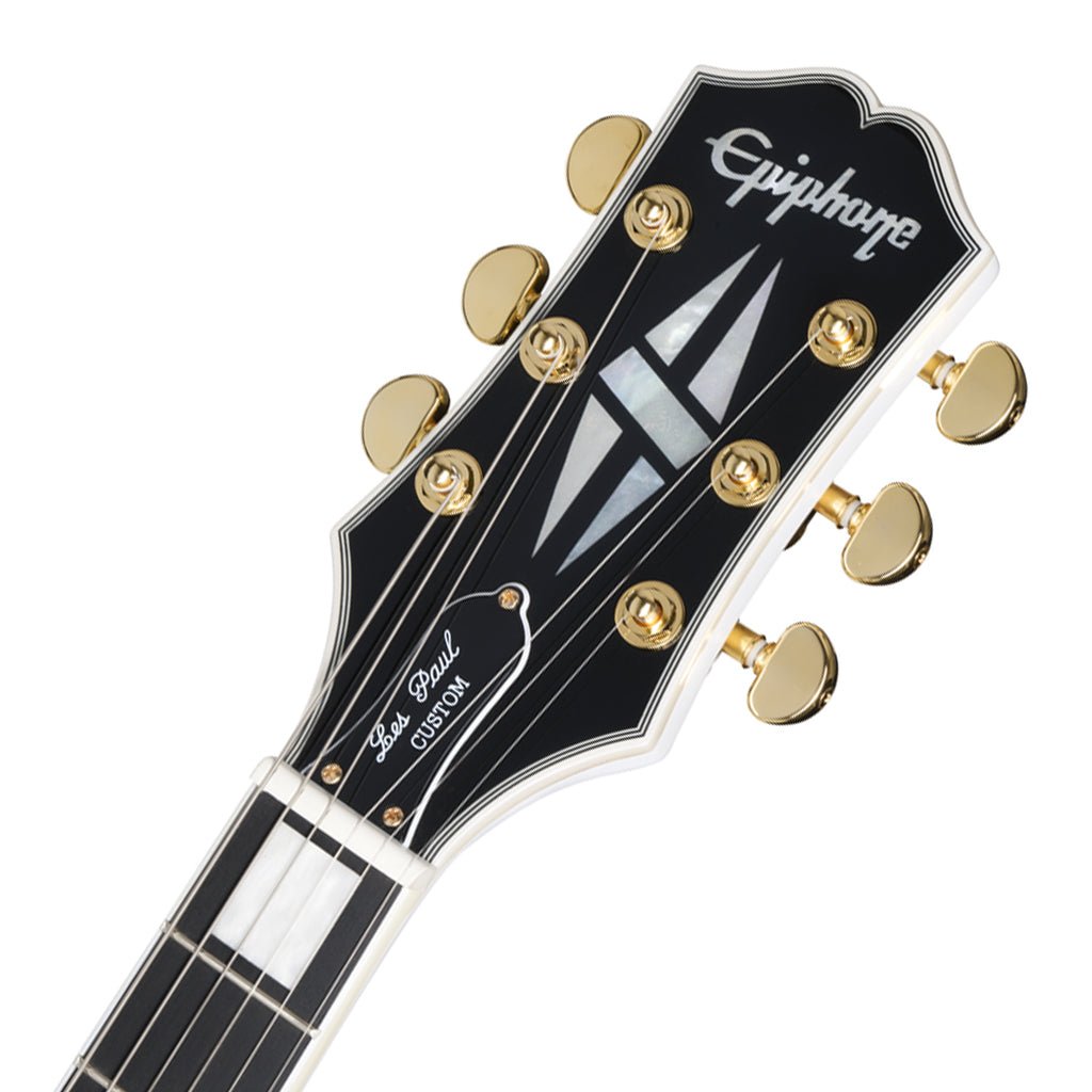 Epiphone Les Paul Custom with Premium Gig Bag - Alpine White Electric Guitars Sky Music