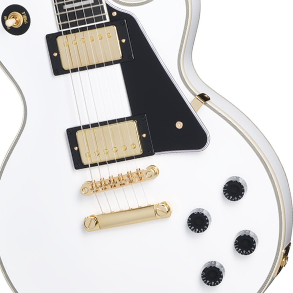 Epiphone Les Paul Custom with Premium Gig Bag - Alpine White Electric Guitars Sky Music