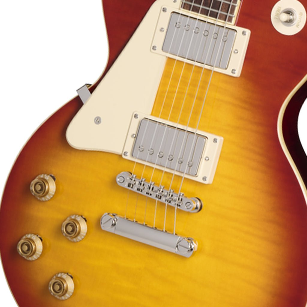 Epiphone Les Paul Standard 50s Figured Top Left Handed - Washed Cherry Sunburst Electric Guitars Sky Music