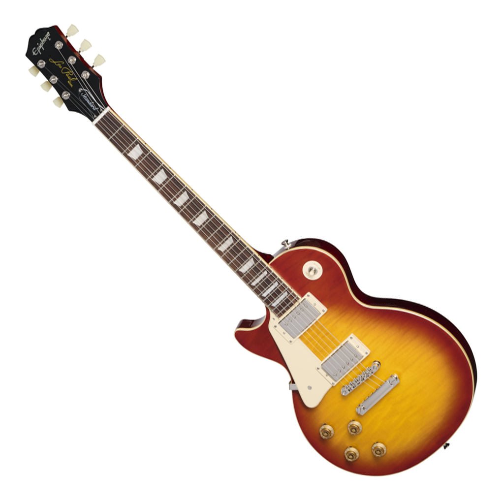 Epiphone Les Paul Standard 50s Figured Top Left Handed - Washed Cherry Sunburst Electric Guitars Sky Music