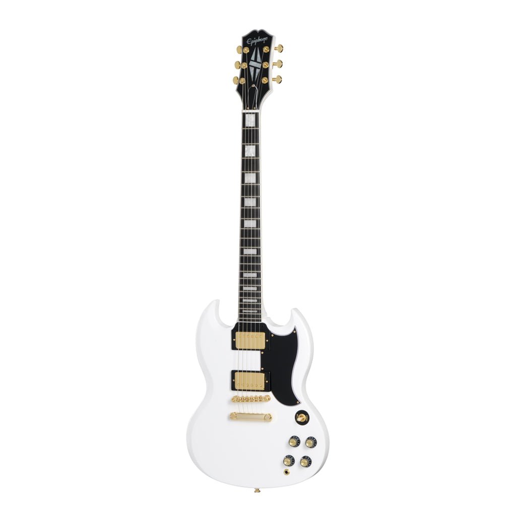 Epiphone SG Custom with Premium Gig Bag - Alpine White Electric Guitars Sky Music