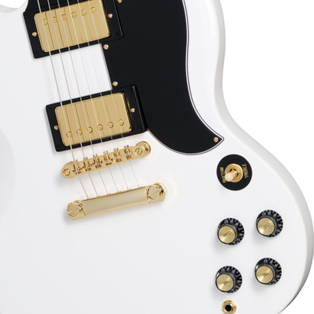 Epiphone SG Custom with Premium Gig Bag - Alpine White Electric Guitars Sky Music