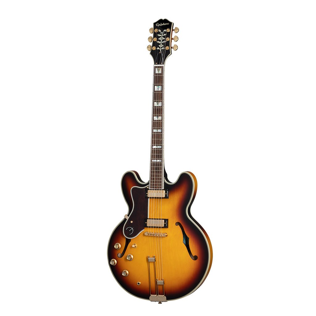 Epiphone Sheraton Frequensator Rosewood LH Semi-Hollow Electric Guitar - Vintage Sunburst Electric Guitars Sky Music