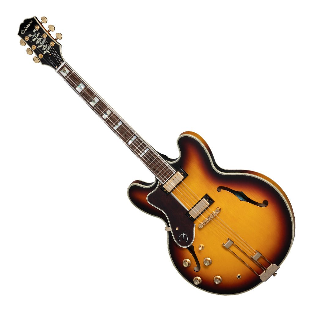 Epiphone Sheraton Frequensator Rosewood LH Semi-Hollow Electric Guitar - Vintage Sunburst Electric Guitars Sky Music