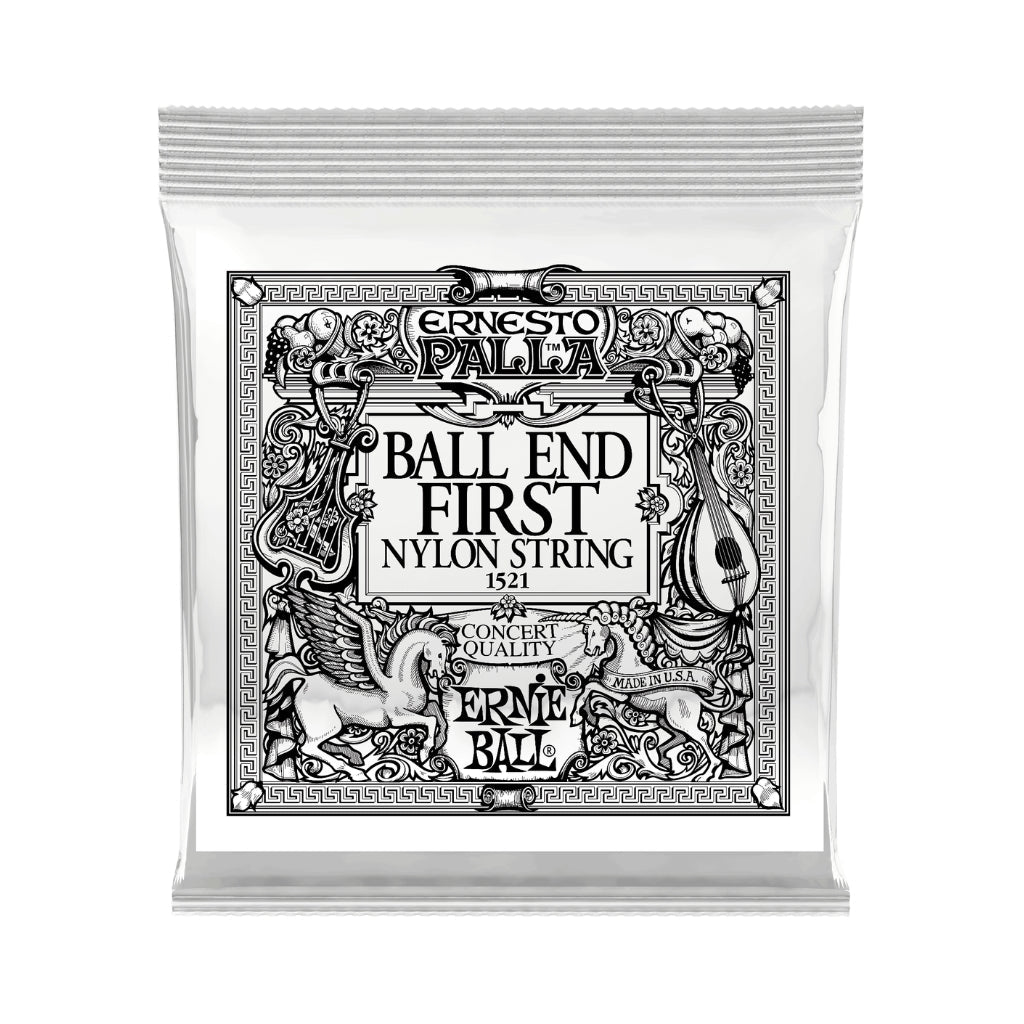 Ernie Ball 1502 1st Ernesto Palla Nylon Ball End Classical Guitar Strings - .028, Black, 6 Pack Fretted Instrument Strings Sky Music