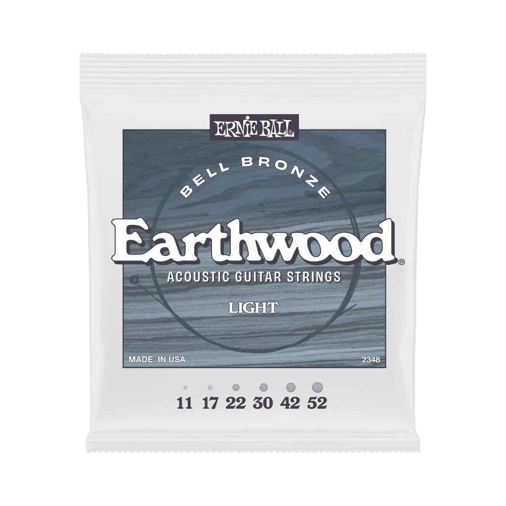 Ernie Ball 2348 Earthwood Bell Bronze Acoustic Guitar Strings - .011-.052 Light Guitar Strings Sky Music