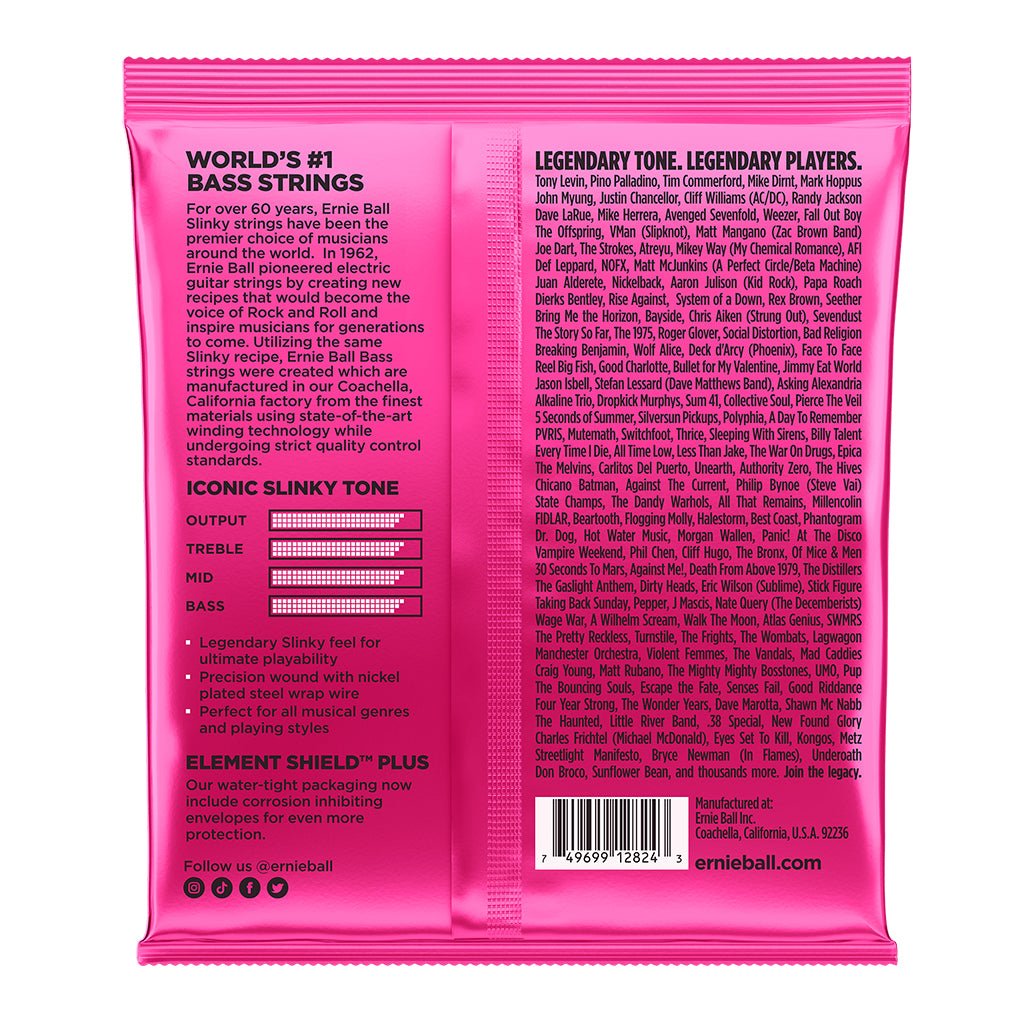 Ernie Ball 5-String Super Slinky Nickel Wound Bass Set, .040 - .125 Fretted Instrument Strings Sky Music