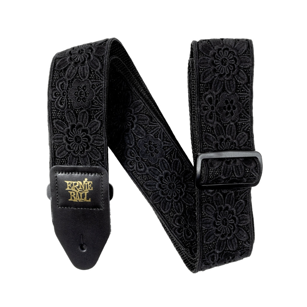 Ernie Ball Classic Jacquard Guitar Strap/Bass Strap - Daisy After Dark Guitar Straps Sky Music