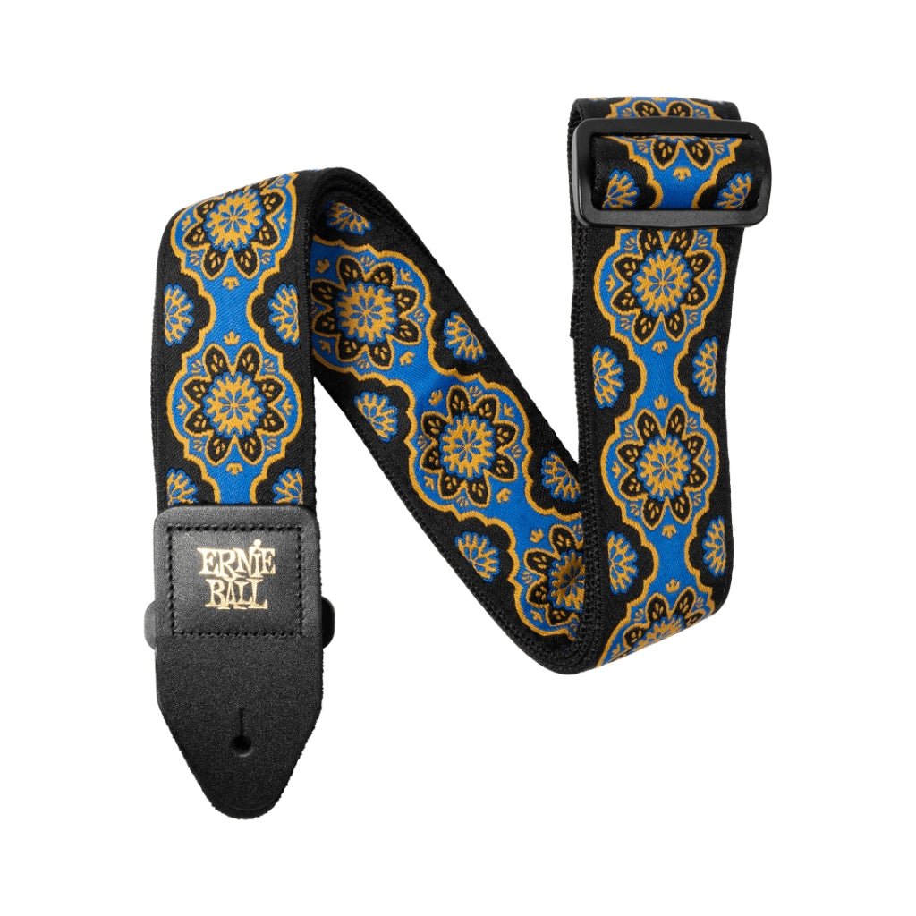 Ernie Ball Classic Jacquard Guitar Strap/Bass Strap - Kaleidoscope Blue Guitar Straps Sky Music