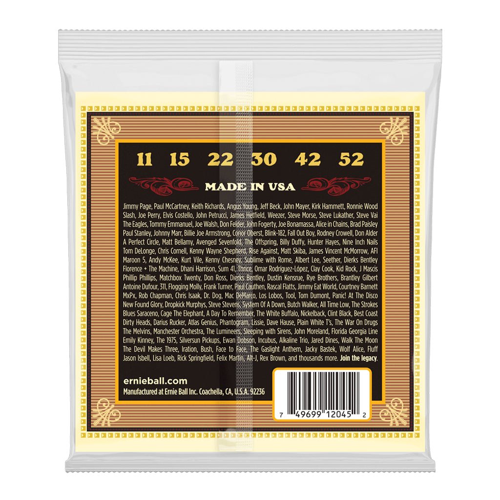 Ernie Ball Earthwood Silk & Steel Soft 80/20 Bronze Acoustic Guitar Strings - 11-52 Gauge Guitar Strings Sky Music