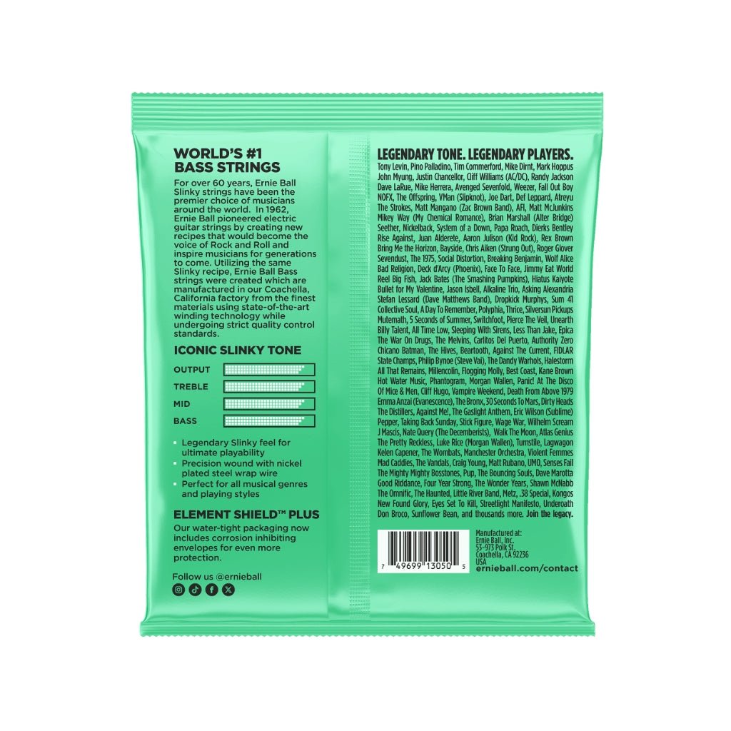 Ernie Ball Hyper Slinky Nickel Wound 5-String Electric Bass Strings - 40-130 Bass Strings Sky Music