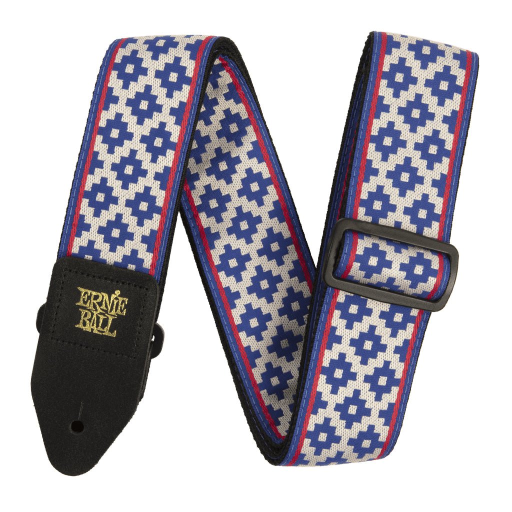 Ernie Ball Jacquard Guitar Strap - Blue Crux Guitar Straps Sky Music