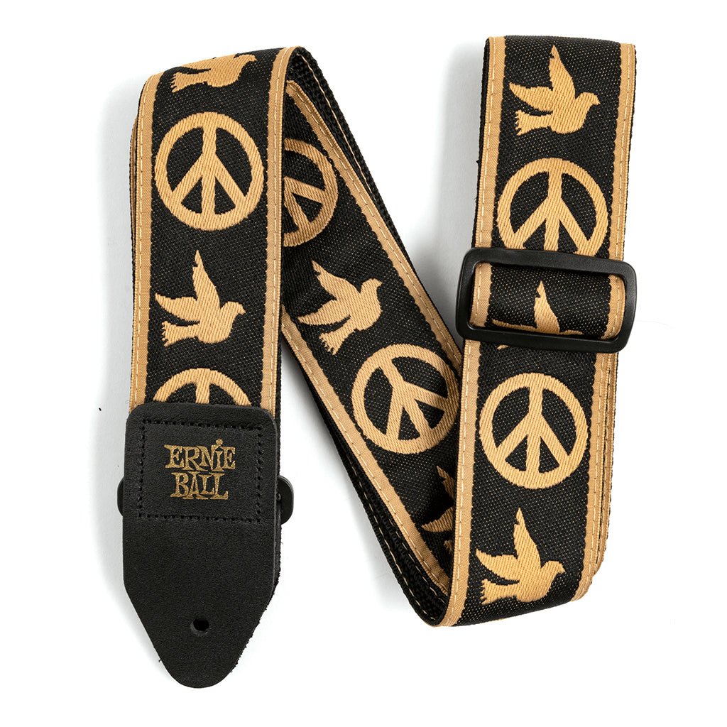 Ernie Ball Jacquard Guitar Strap - Peace Love Dove Guitar Straps Sky Music