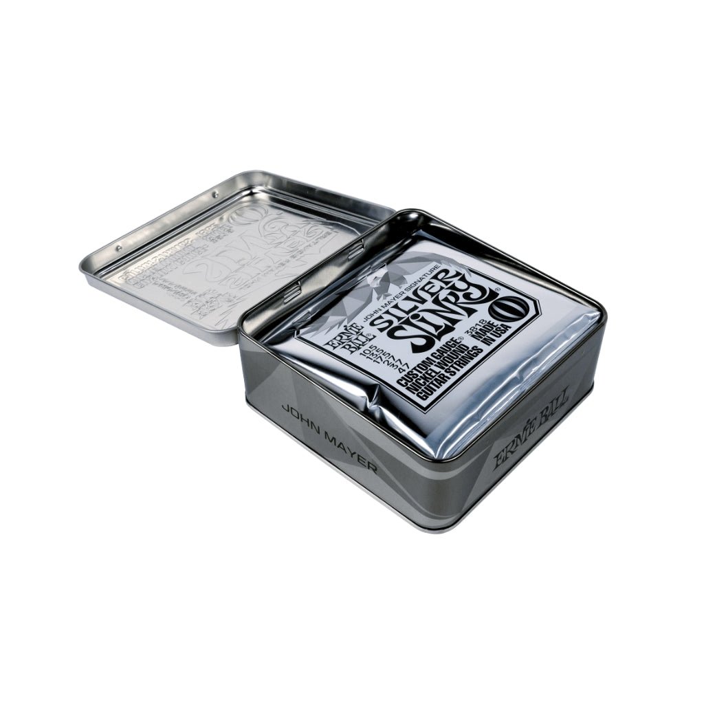 Ernie Ball John Mayer Signature Silver Slinky Nickel Wound 10.5-47 Electric Guitar Strings - 3 Pack Tin Fretted Instrument Strings Sky Music