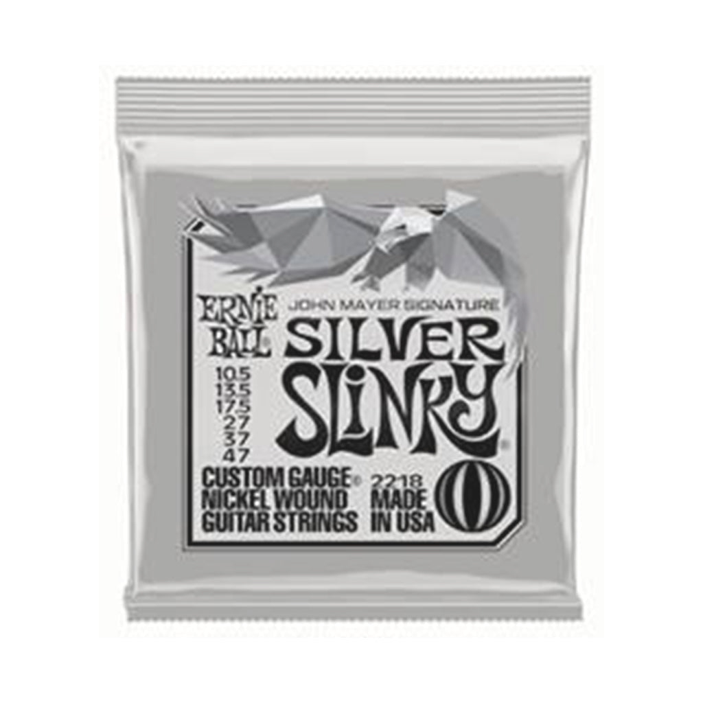 Ernie Ball John Mayer Silver Slinky Nickel Wound Electric Guitar Strings 10.5-47 Gauge Fretted Instrument Strings Sky Music