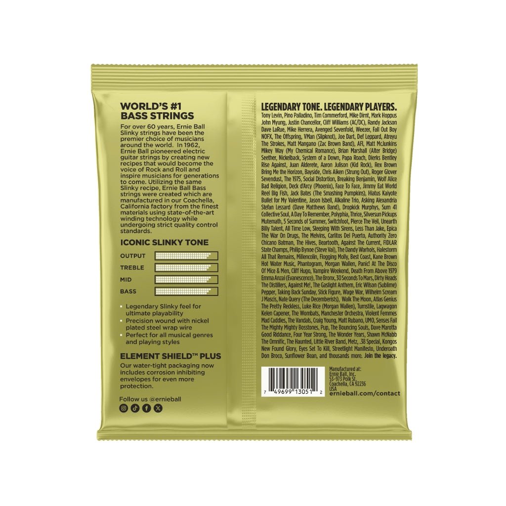 Ernie Ball Mammoth Slinky Nickel Wound 5-String Electric Bass Strings - 55-145 Bass Strings Sky Music