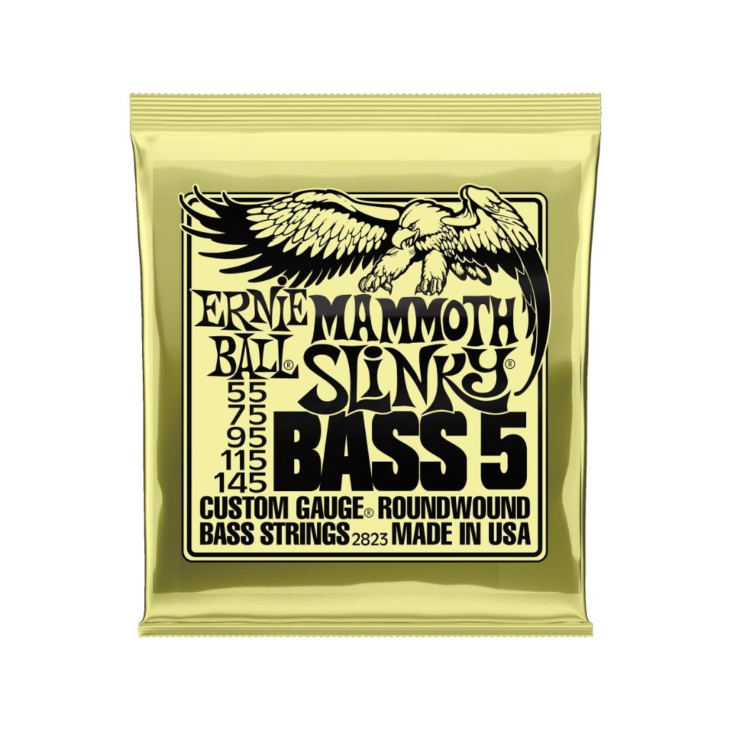 Ernie Ball Mammoth Slinky Nickel Wound 5-String Electric Bass Strings - 55-145 Bass Strings Sky Music