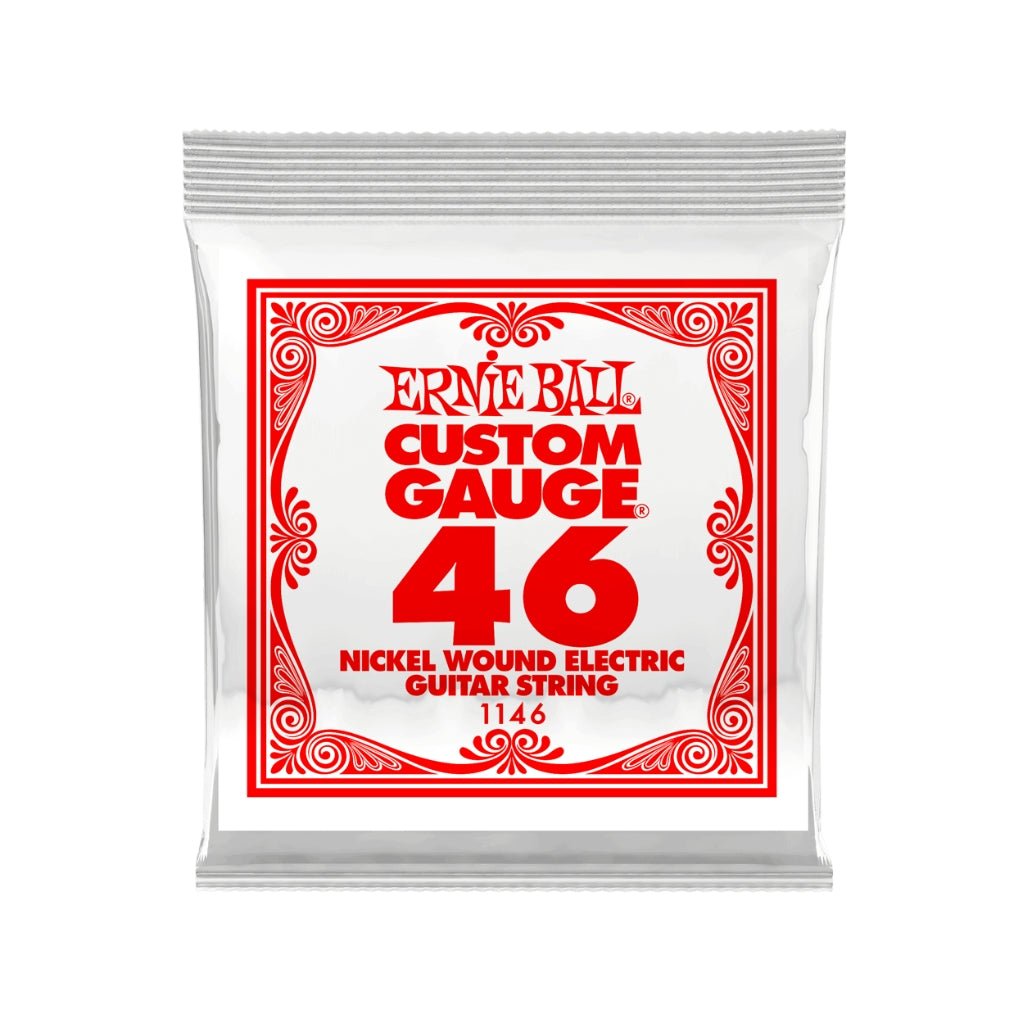 Ernie Ball Nickel Wound Single Electric Guitar String - .046 Fretted Instrument Strings Sky Music