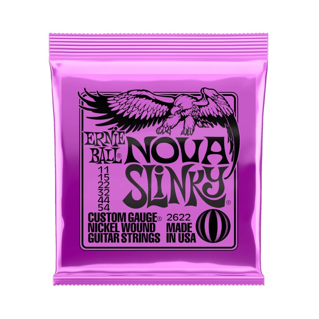 Ernie Ball Nova w/Wound G Slinky Nickel Wound Electric Guitar Strings - 11-54 Guitar Strings Sky Music