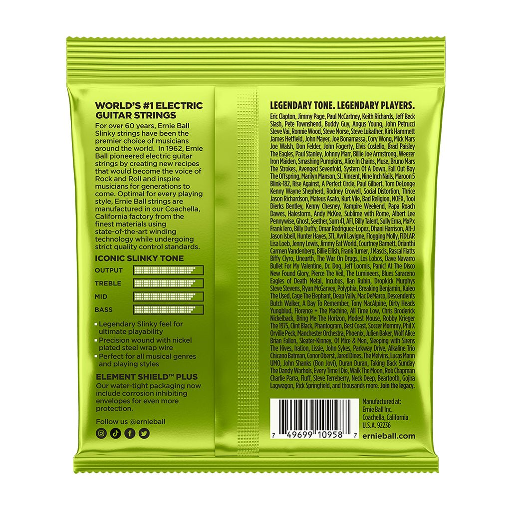 Ernie Ball P02629 Regular Slinky 8-String Nickel Wound Electric Guitar Strings 10-74 Gauge Guitar Strings Sky Music