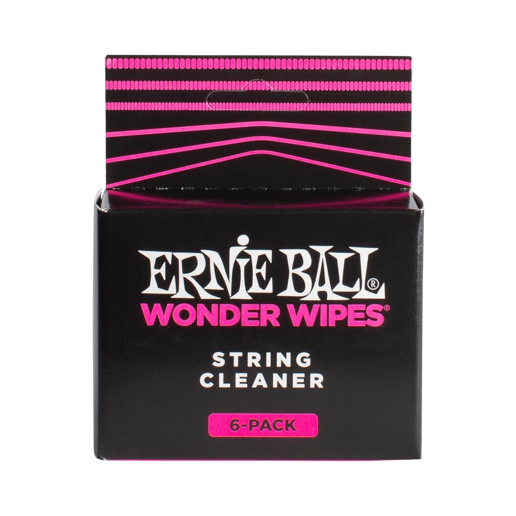 Ernie Ball P04277 Wonder Wipes String Cleaner - 6 Pack Instrument Maintenance &amp; Care Sky Music