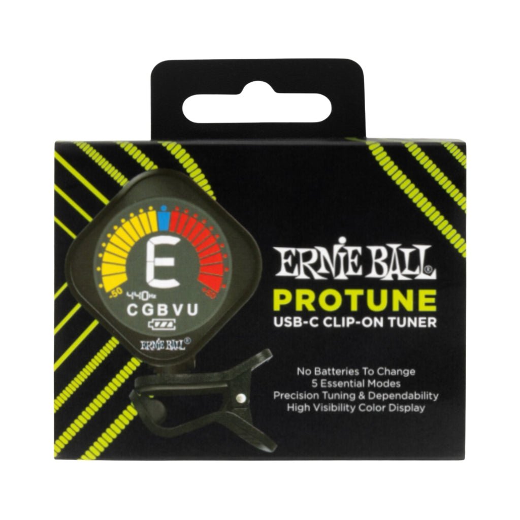 Ernie Ball ProTune USB-C Clip-On Tuner Guitar Tuners Sky Music