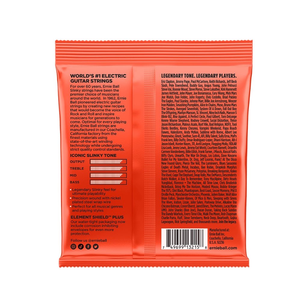 Ernie Ball Skinny Top Heavy Bottom Slinky Nickel Wound 10-52 Electric Guitar Strings - 3 Pack Fretted Instrument Strings Sky Music