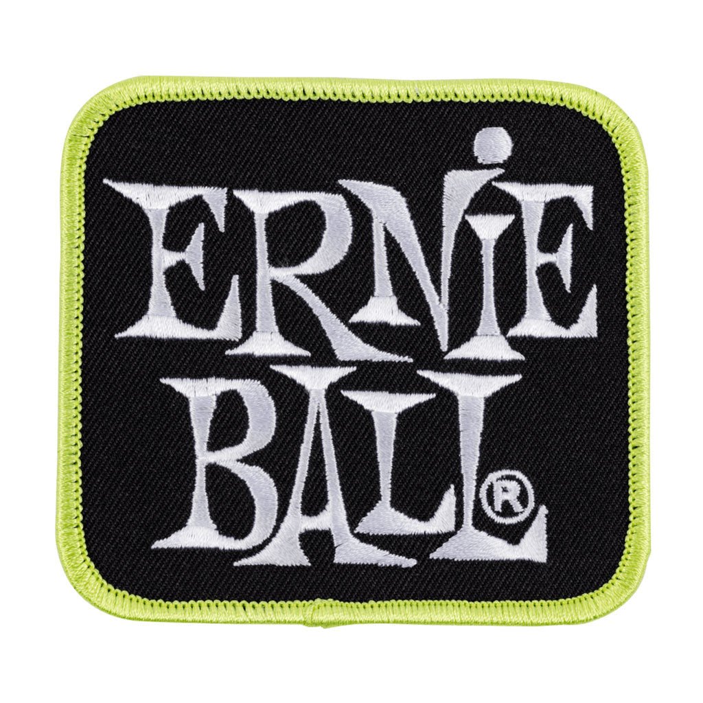 Ernie Ball Stacked Logo Patch Green Embroidered Merchandise &amp; Apparel Sky Music