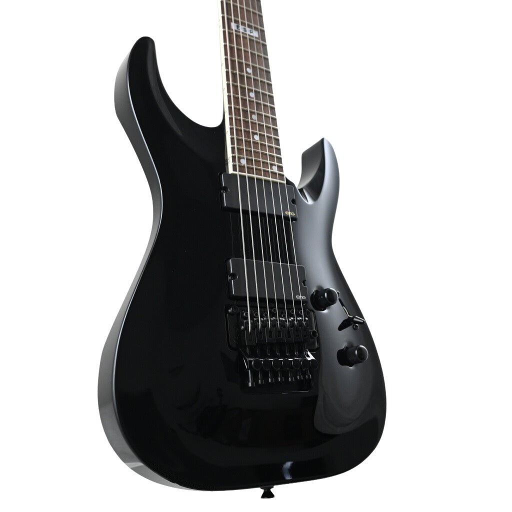 ESP Custom Shop 7-String Electric Guitar w/ Floyd Rose & EMG Pickups - Gloss Black Electric Guitars Sky Music