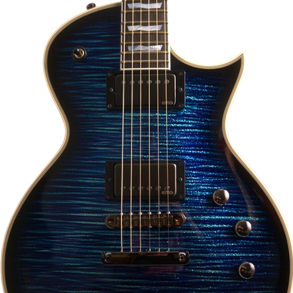 ESP Custom Shop Eclipse Electric Guitar - Blue Glitter Storm Electric Guitars Sky Music