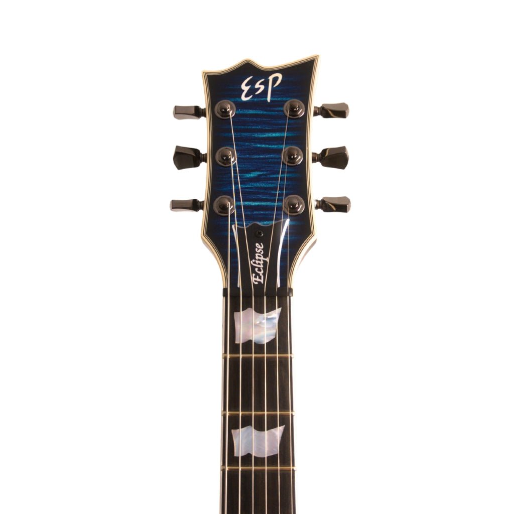 ESP Custom Shop Eclipse Electric Guitar - Blue Glitter Storm Electric Guitars Sky Music