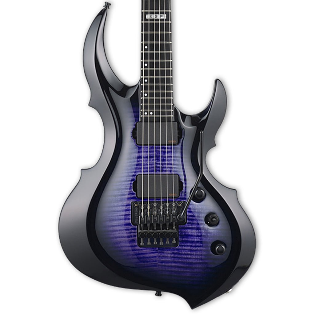 ESP E-II FRX Electric Guitar Flamed Maple Reindeer Blue Electric Guitars Sky Music