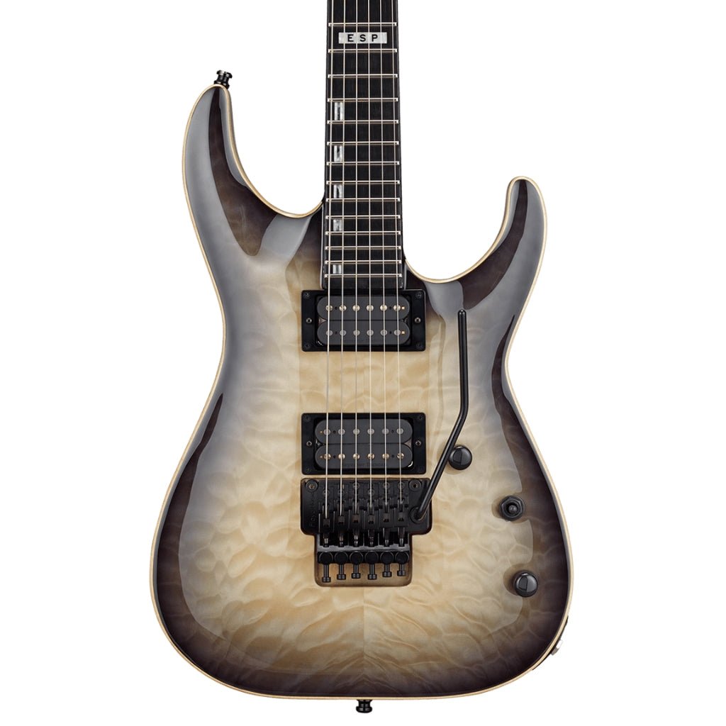 ESP E-II Horizon FR Quilt Maple Top Electric Guitar - Black Natural Burst Electric Guitars Sky Music