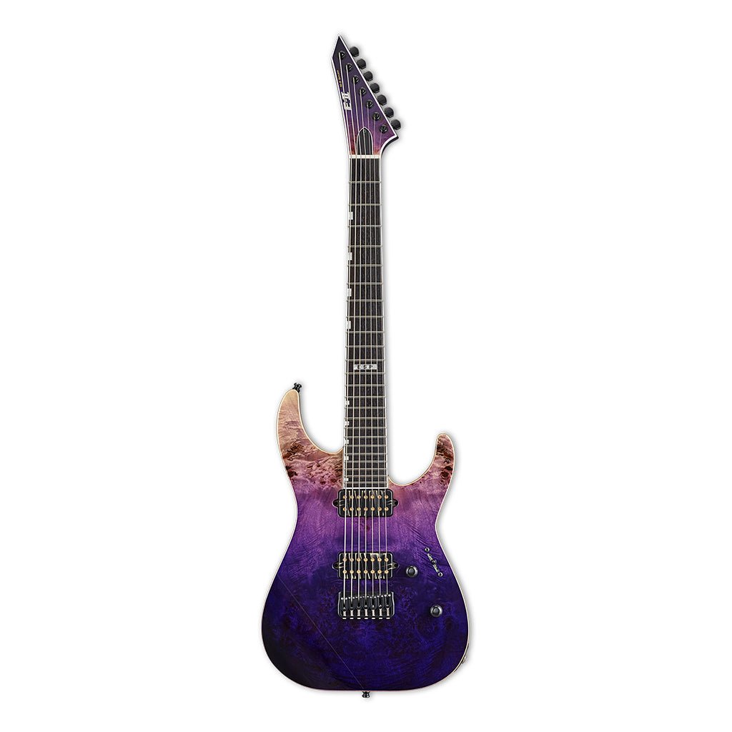 ESP E-II M II Purple Natural Fade 7 String w/Bare Knuckle Pickups Electric Guitars Sky Music