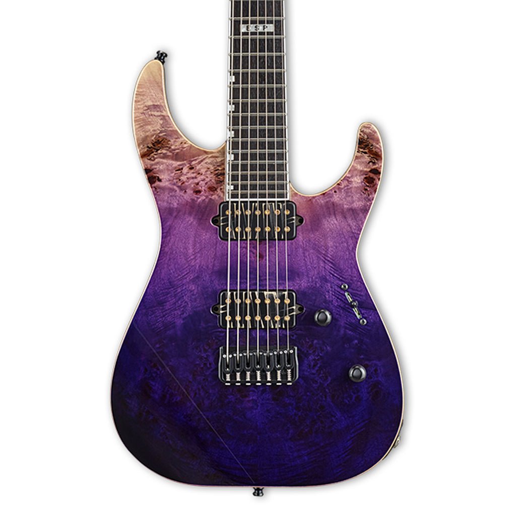ESP E-II M II Purple Natural Fade 7 String w/Bare Knuckle Pickups Electric Guitars Sky Music