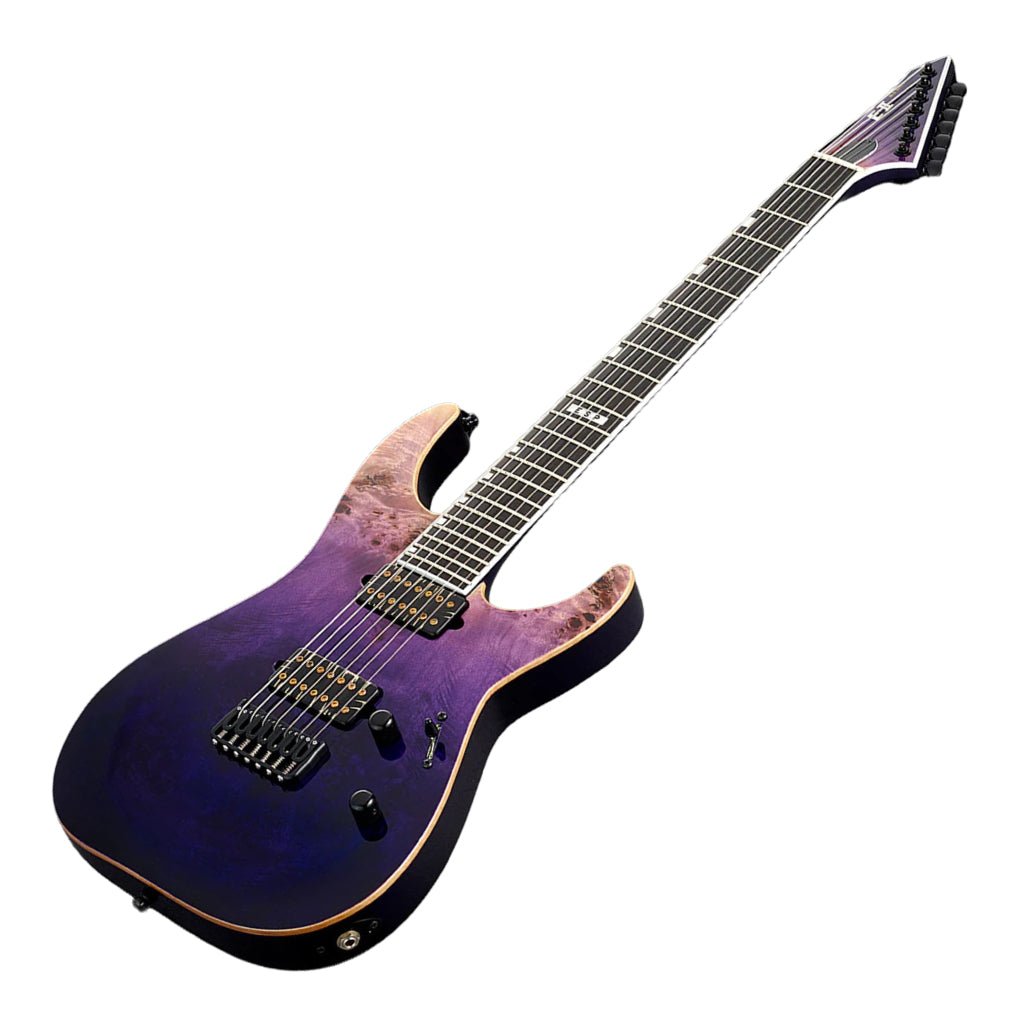 ESP E-II M II Purple Natural Fade 7 String w/Bare Knuckle Pickups Electric Guitars Sky Music