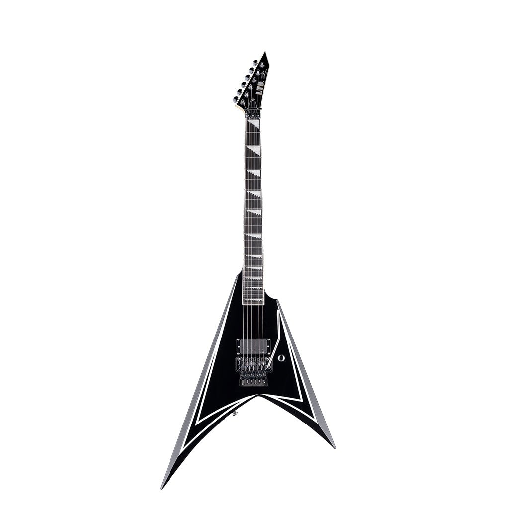 ESP LTD Alexi Laiho Signature Sawtooth SE 20th Anniversary Electric Guitar - Black w/White Pinstripes Electric Guitars Sky Music