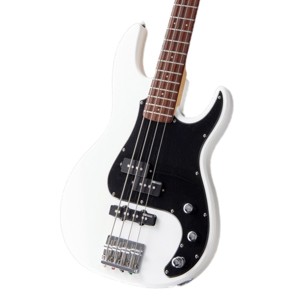 ESP LTD AP-204 Bass Guitar - Snow White Satin Bass Guitars Sky Music