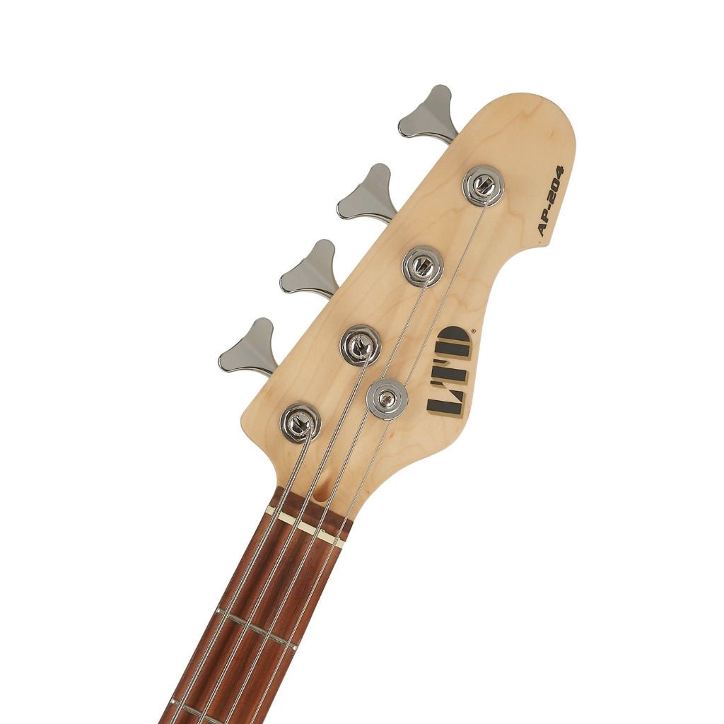 ESP LTD AP-204 Bass Guitar - Snow White Satin Bass Guitars Sky Music