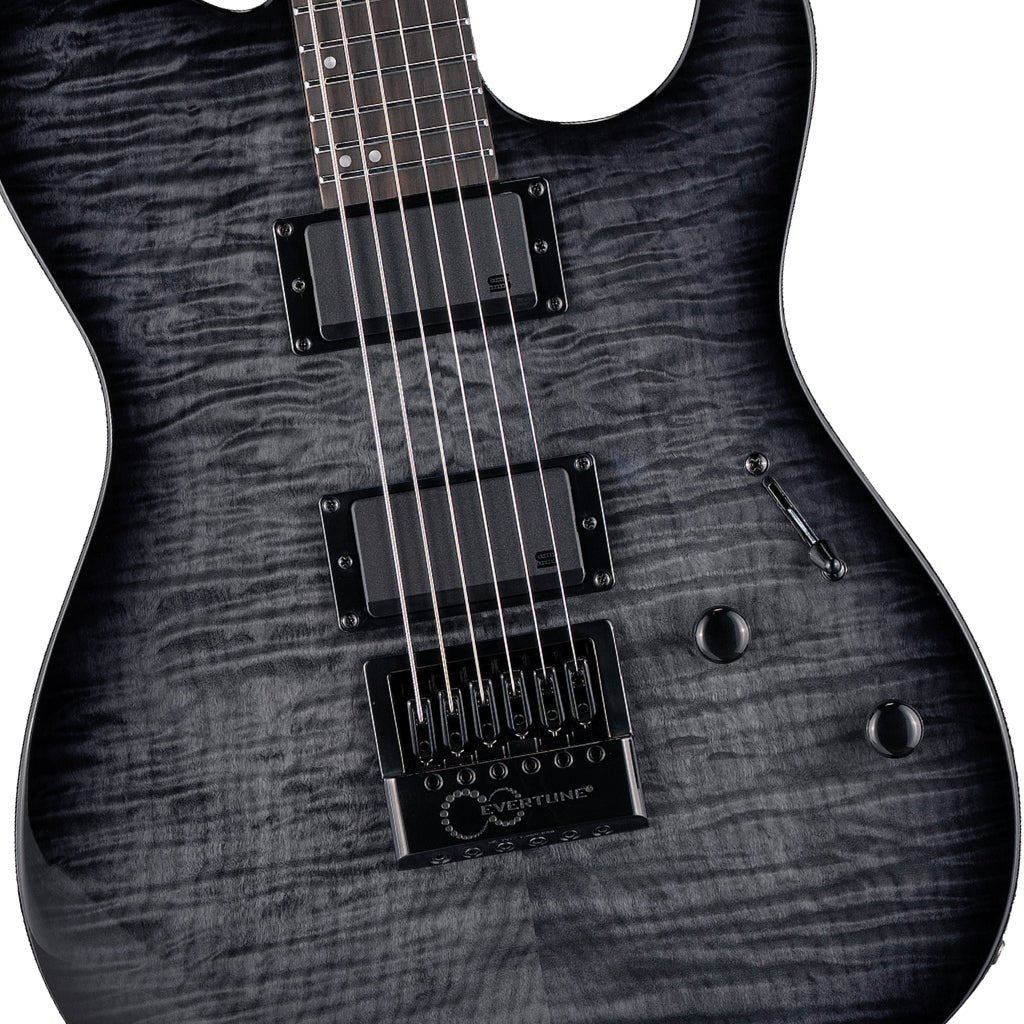 ESP LTD Deluxe TH-1000 ET Electric Guitar - See-thru Black Sunburst Electric Guitars Sky Music