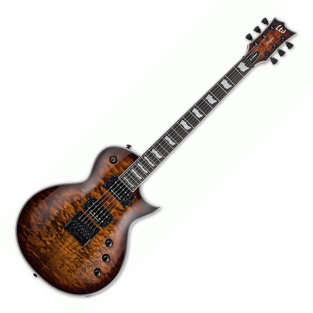 ESP LTD EC-1000 Evertune Quilted Maple - Dark Brown Sunburst Electric Guitars Sky Music