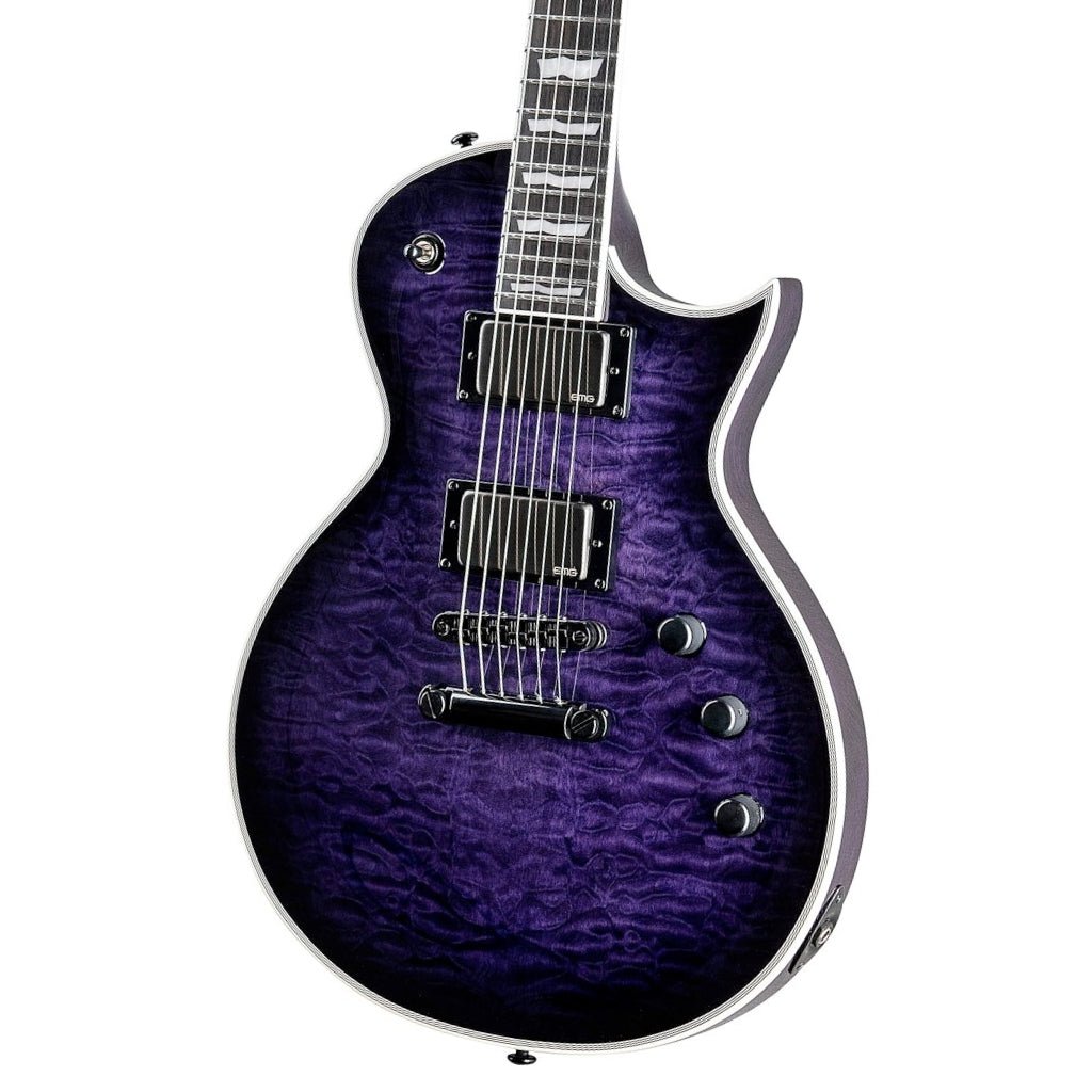 ESP LTD EC-1000 Quilted Maple Electric Guitar - See Thru Purple Electric Guitars Sky Music