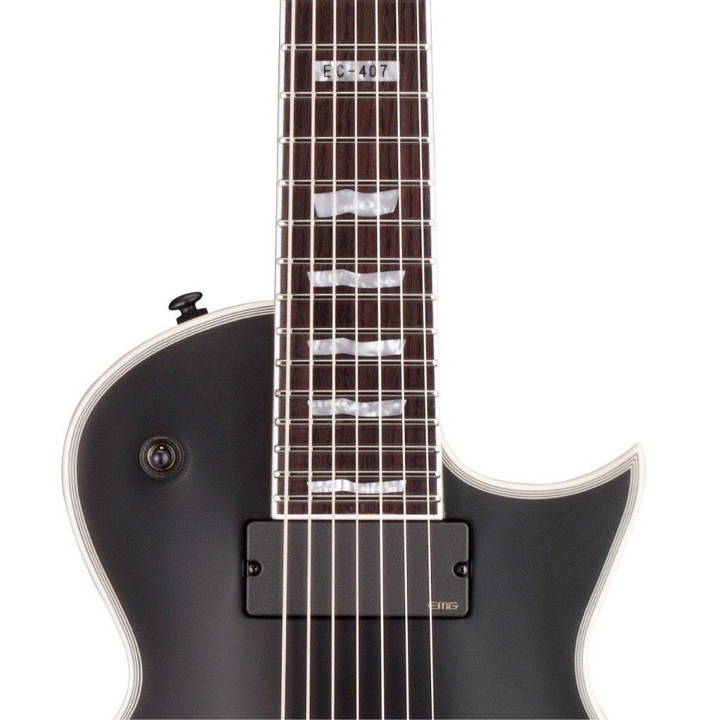ESP LTD EC-407 7-String Electric Guitar - Black Satin Electric Guitars Sky Music